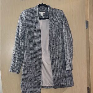 H&M Twill blazer Women's Gray Open-Front Jacket
